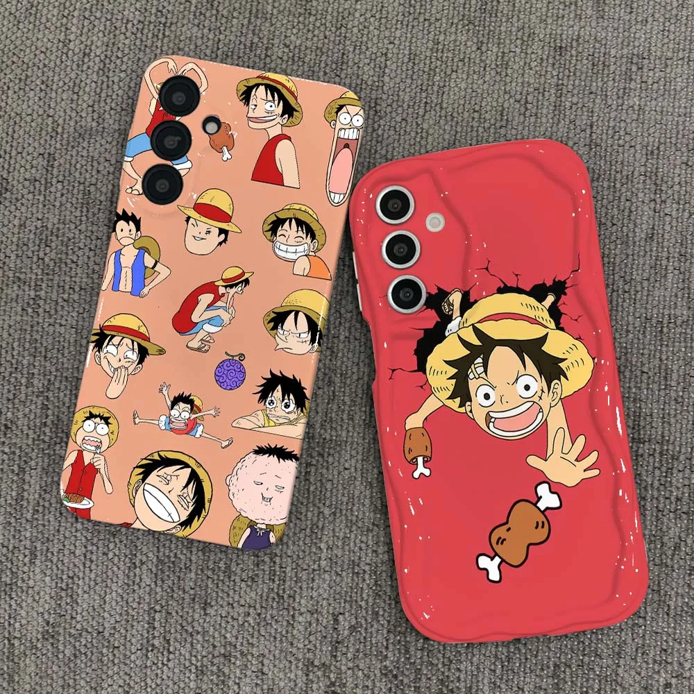 

One Piece D. Luffy Cartoon For Samsung Galaxy A13 A15 A16 A06 A11 A12 A14 A05 M11 M12 F12 4G 5G Feilin Wave Oil Shell Phone Case