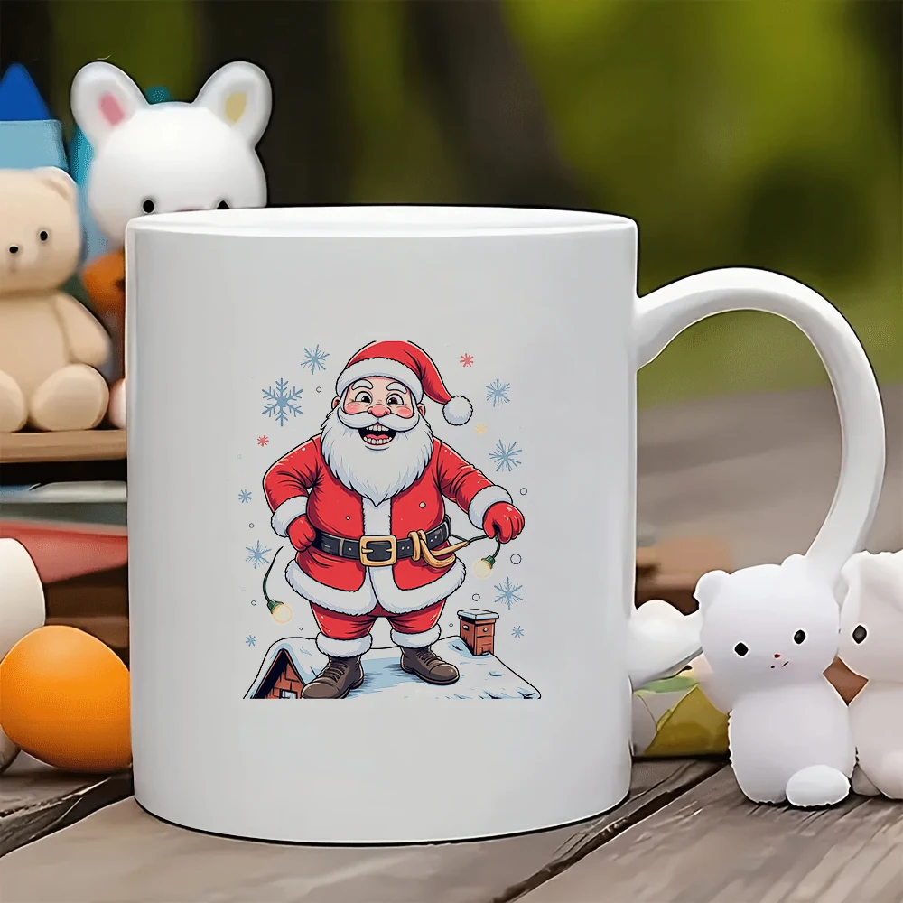 

Cartoon Santa Claus Mug 11OZ Cup Christmas Gift for Kids Family Office Coffee Cup Funny Home Decor Essential Christmas Present