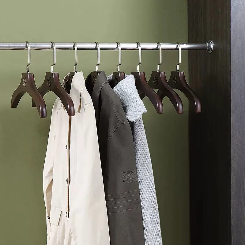 Stylish Wooden Hanger, Home Cloakroom Clothes Hanger, Retail Non-Slip Hanger, No-Mark Wooden Storage Hanger