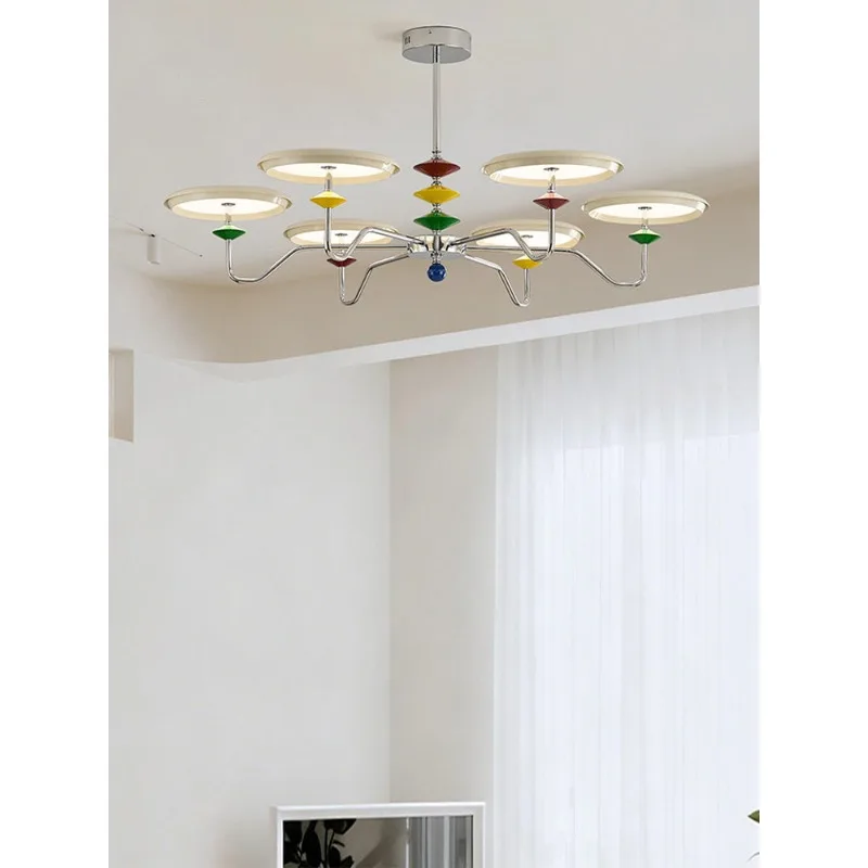 living room pendant light, creative art ambient flying saucer light, ambient dopamine children's room light, bedroom light