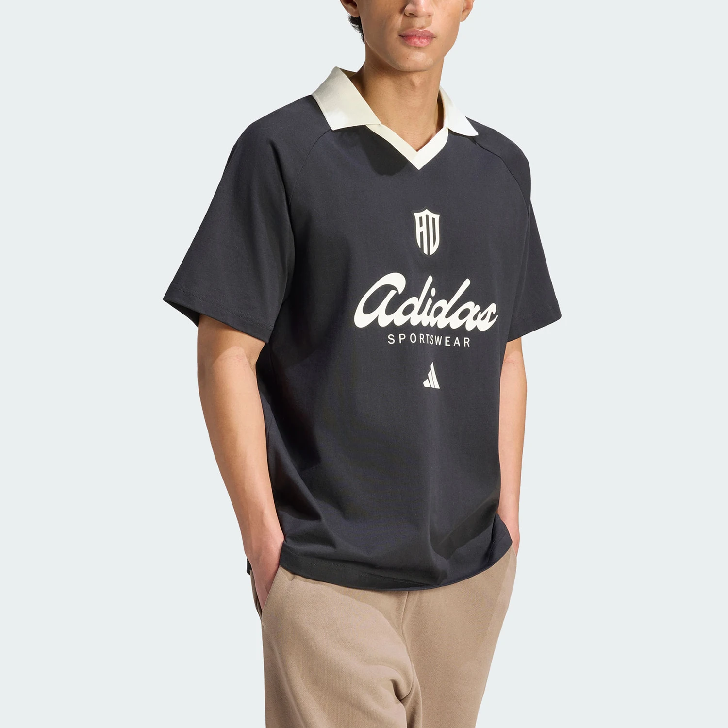 adidas-genuine-summer-men's-casual-loose-short-sleeved-polo-shirt-hy2209