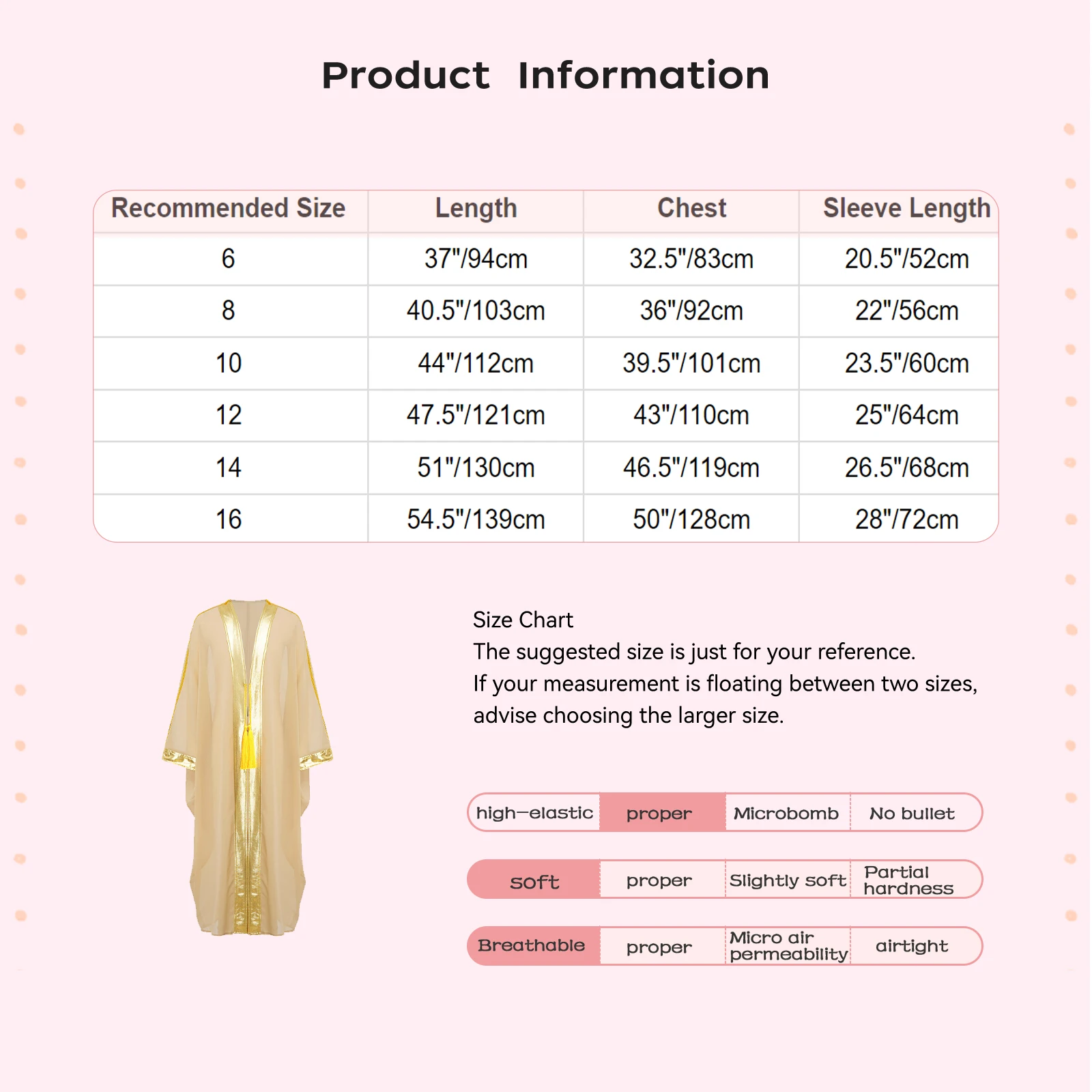 Boys Girls Muslim Robe Choir Worship Praise Dance Costume Christian Priest Cosplay Performance Theme Party Costume Metallic Gown - view 3
