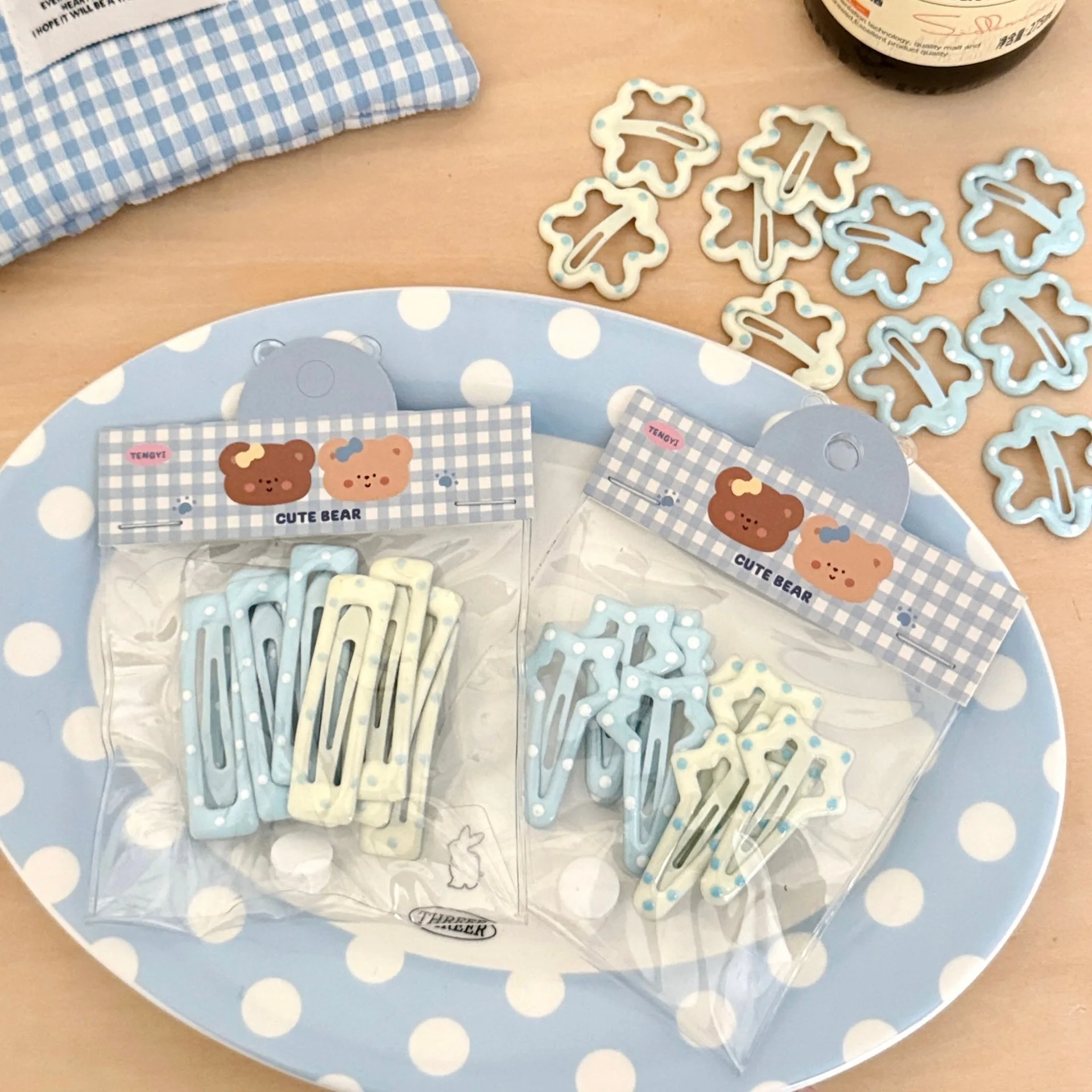 10/50 Stück blauere, niedliche Haarspangen für gebrochenes Haar, vielseitige Haarband-Clips, seitliche dekorative Clips, Pferdeschwanz-Haarspangen für geflochtenes Haar – Detail 7