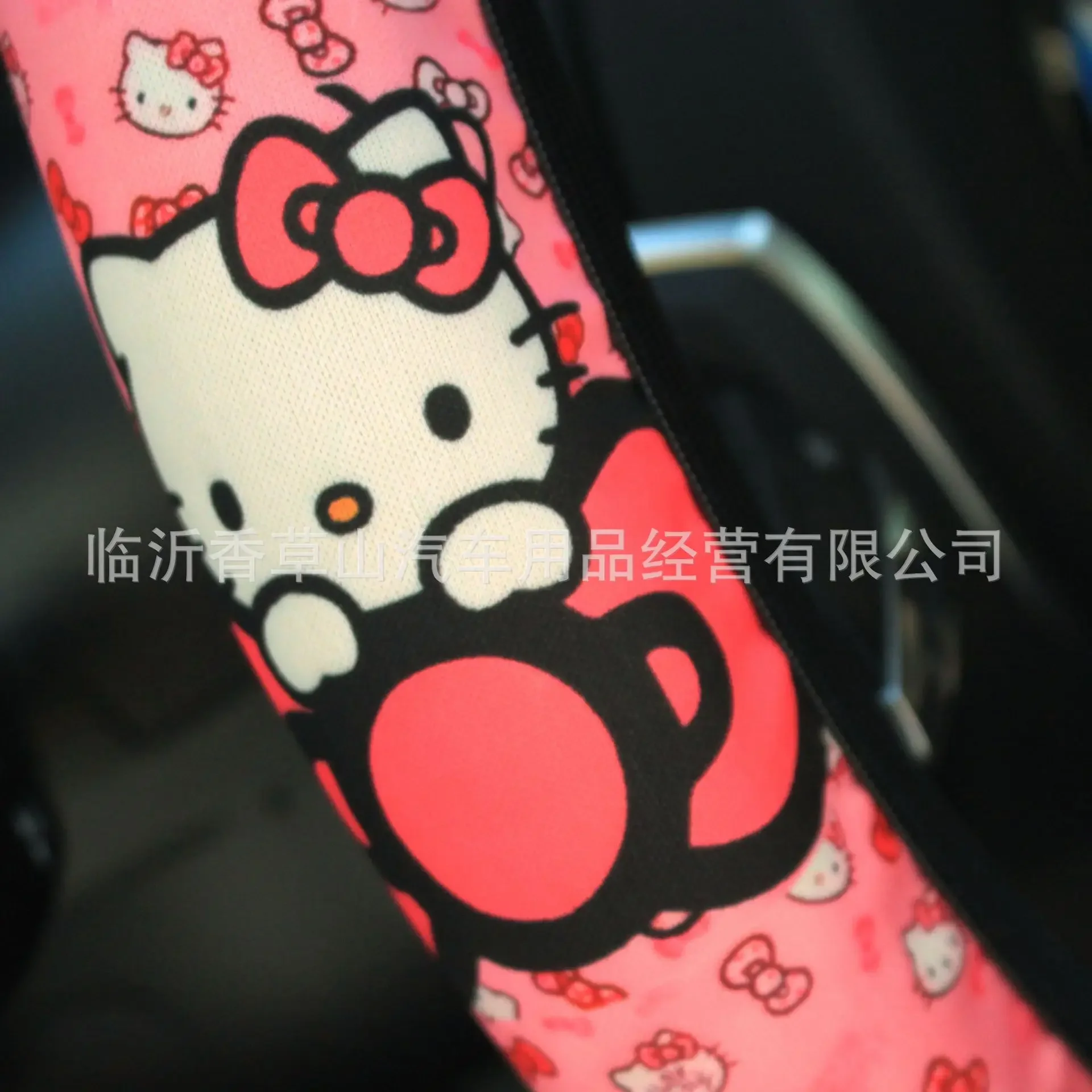 Kawaii Hello Kitty penutup Setir mobil, pelindung roda kemudi Anti Slip elastis, Aksesori Mobil Universal 15 inci