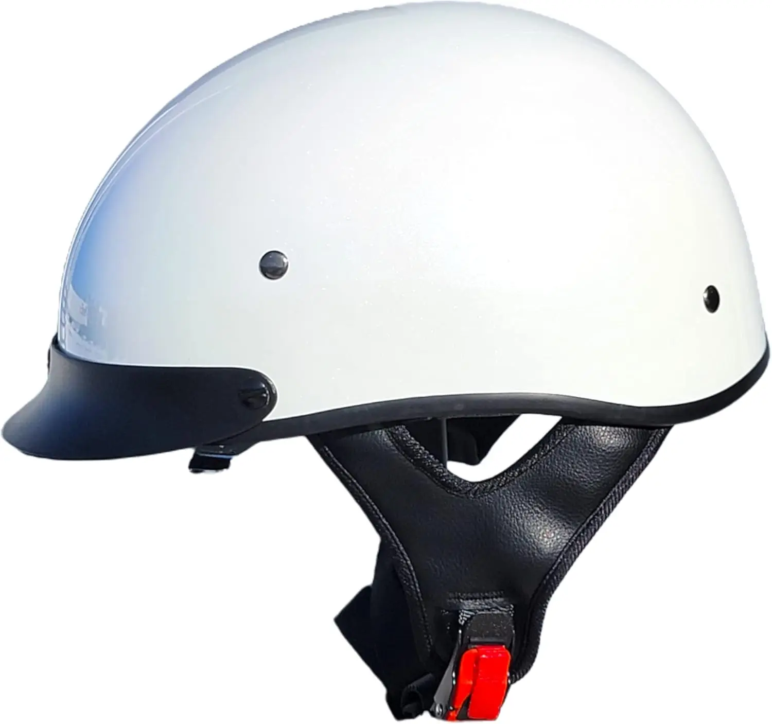 

Motorcycle Warrior II Half Helmet with Special Size Adjuster Sun Visor Quick Release Buckle DOT Approved Suits Men Women