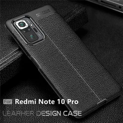 For Redmi Note 10 Pro Case Cover For Xiaomi Redmi Note 10 Pro Capas Phone Bumper TPU Leather For Fundas Redmi Note 10 Pro Cover