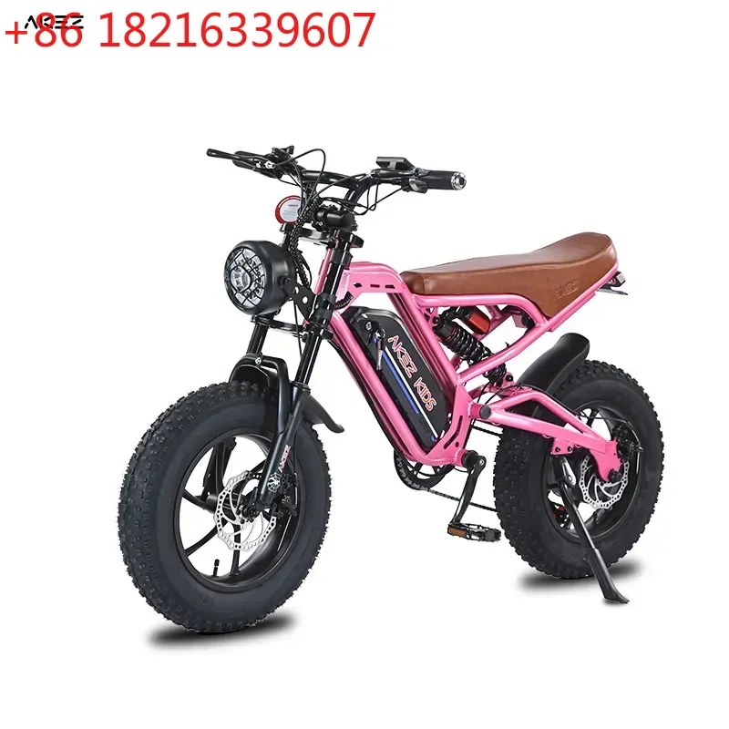 16 Inch Retro Soft Tail Electric Motorcycle Mountain Bike Power Transmission Bicycle US Version