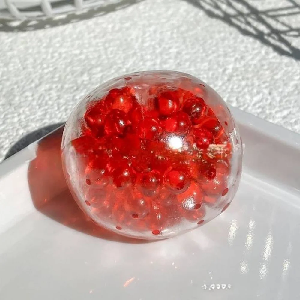 

Прозрачные радужные бусины, игрушка-щипцы, супер мягкая эластичная игрушка ручной работы с шариком, красочная игрушка с имитацией медленного отскока