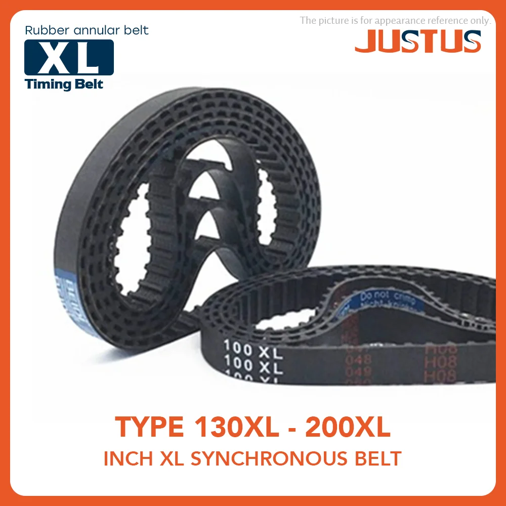 Trapezoidal Tooth 130XL To 200XL Timing Belt Length LP=330.2mm To 508mm Width 6/8/10/12.7/15/20mm High Torque Toothed Belt