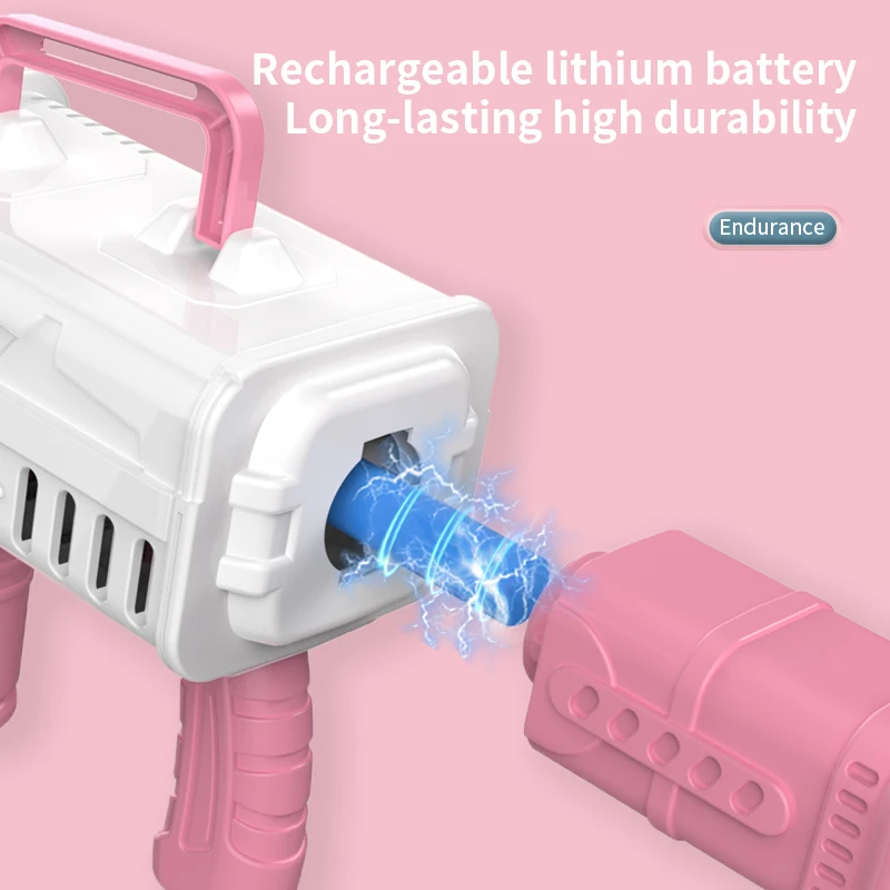 20/ 30 Holes Automatic Bubble Gun Maker Machine Soap Bubble Blower Rocket Bubble Gun Outdoor Party Games for Gardens Kids Gift