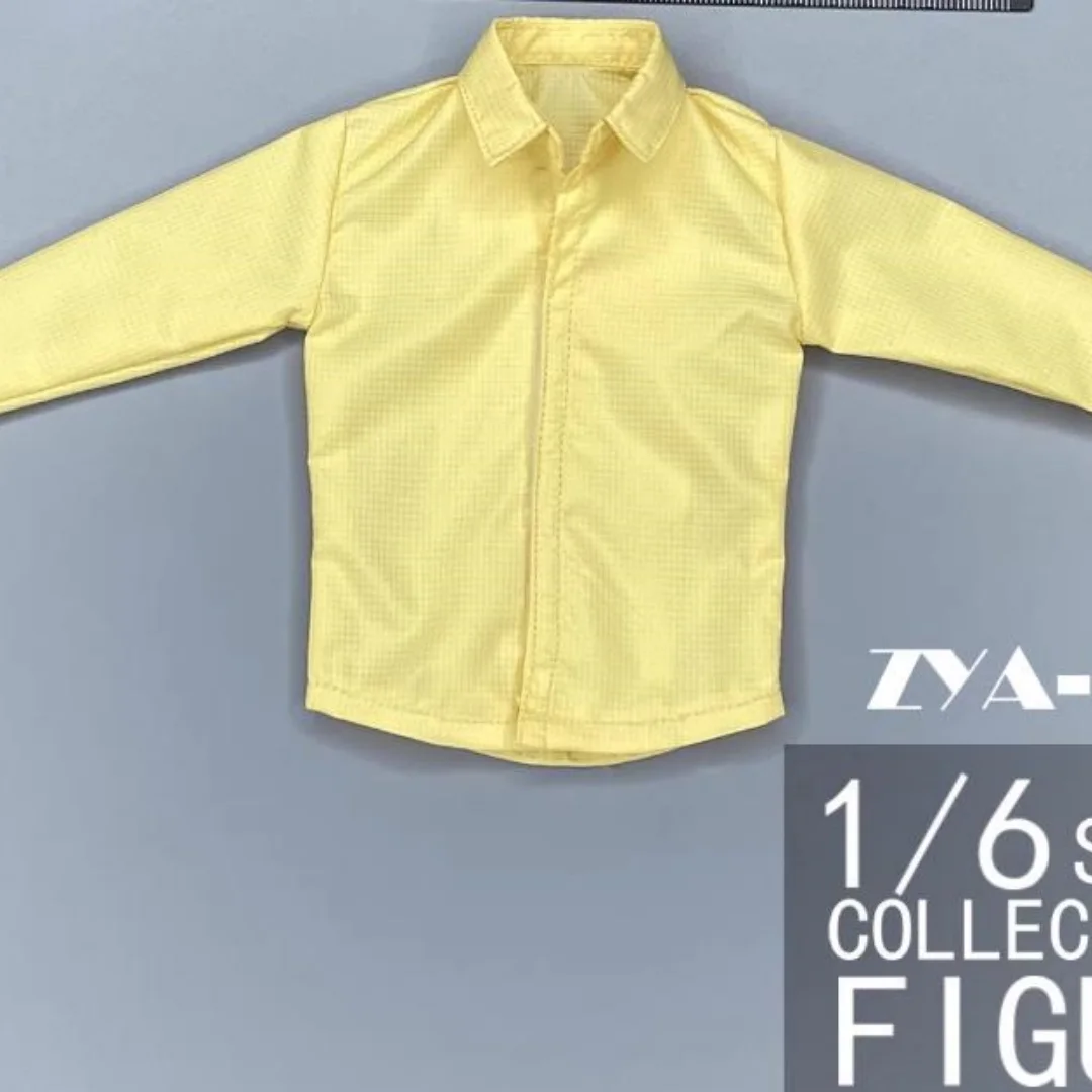 1/6 Soldato da uomo Camicia casual a maniche lunghe Vestiti in tinta unita F12 pollici Bambola a spalla stretta Action figure