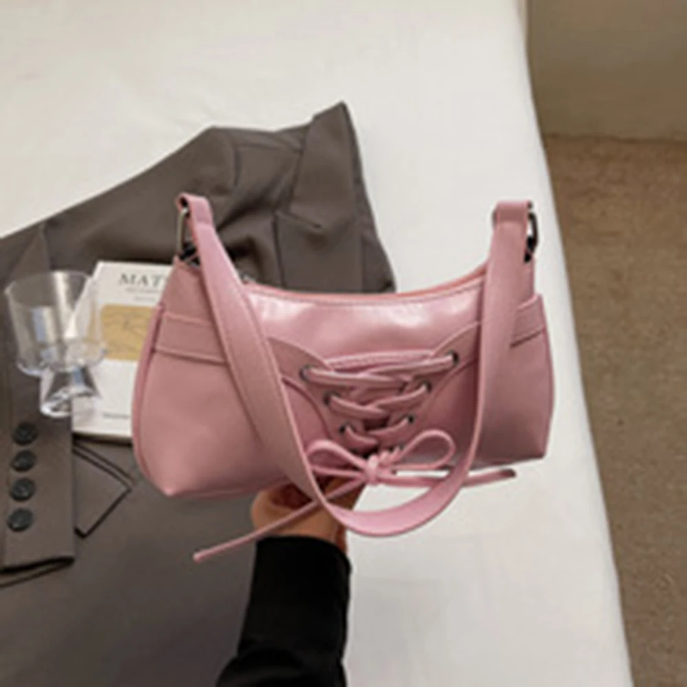 

Сумка-слинг в стиле балета с перекрещивающимся ремешком, милый крутой стиль, однотонный кошелек подмышками для повседневной модной сумки на плечо