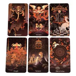 Tarot Oracle Deck 78pcs Night Tarot Divination Game Party Playing Tarot Cards Family Board Games Multifunctional Fate Divination