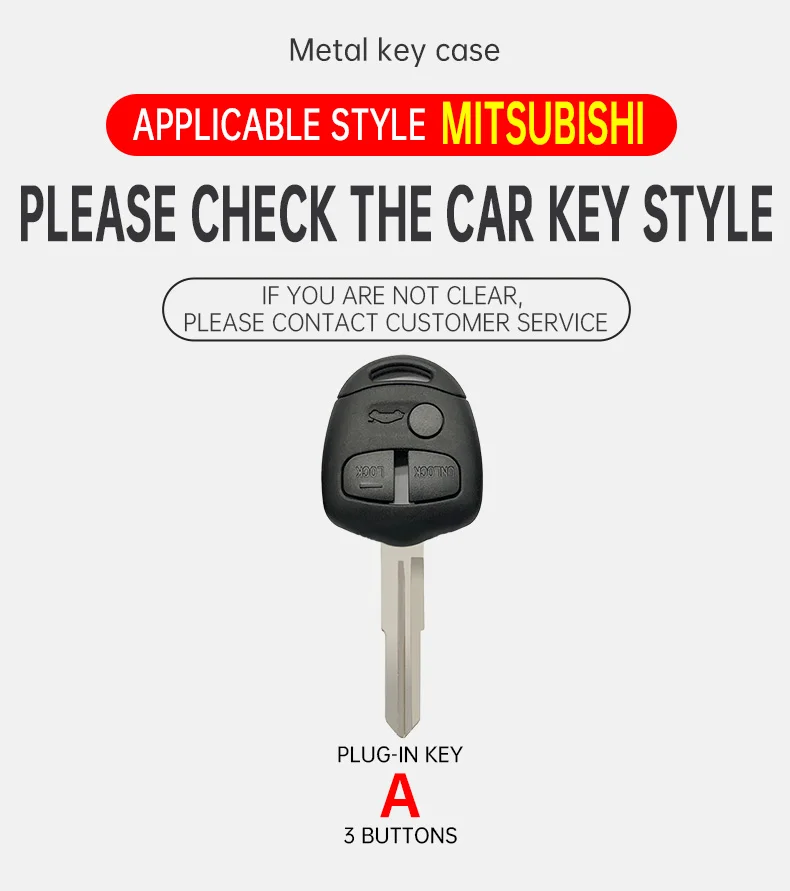 Car Flip/Folding Key Case Holder Cover For Mitsubishi Lancer EX Evolution Grandis Outlander Triton Pajero ASX 3 Button Key Shell