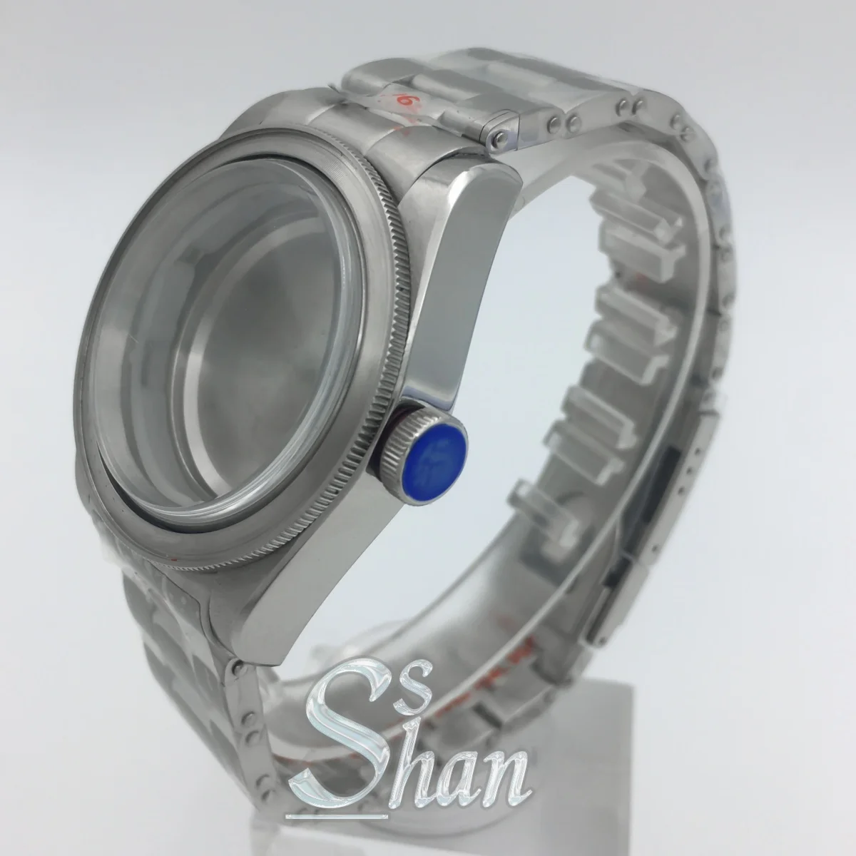 Bracelet à boucle pliante en acier inoxydable, boîtier argenté de 41mm, adapté aux mouvements NH35 NH36 ETA2824 et PT5000, verre saphir bombé