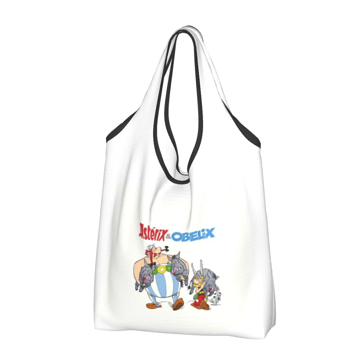 Asterix And Obelix Grocery Tote Shopping Bag Women Cute Getafix Shopper Shoulder Bags Large Capacity Handbags