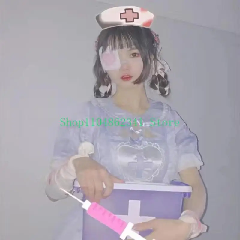 5ASD schattige hart single eye patch blinddoek anime cosplay kostuums oogschade rekwisieten