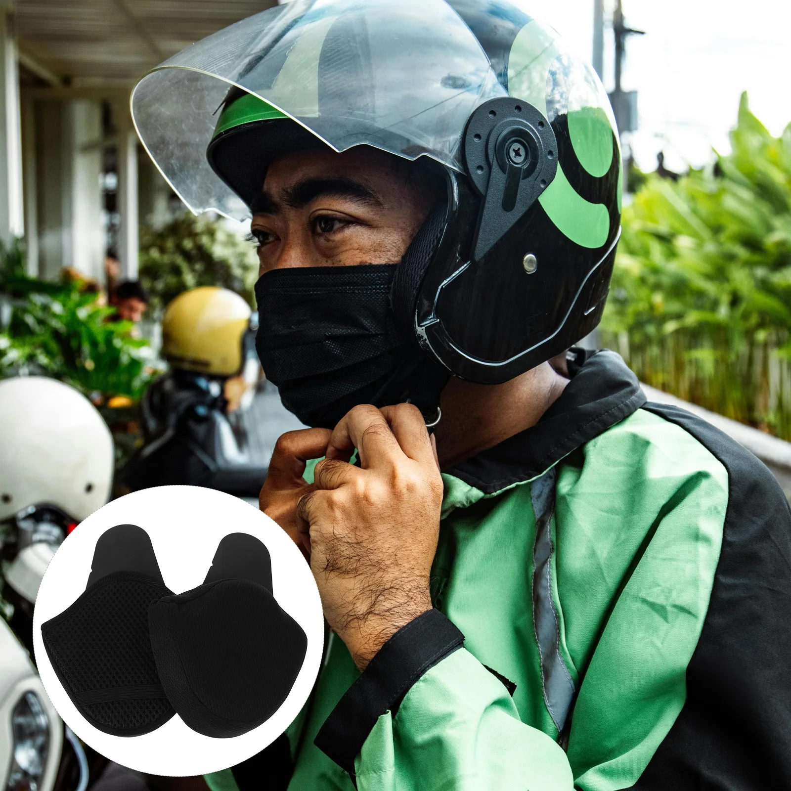 1 زوج منصات يندبروف الشتاء الدافئة يغطي العالمي صالح لركوب الدراجات الدراجات النارية اكسسوارات التغطية الكاملة الأذن #1