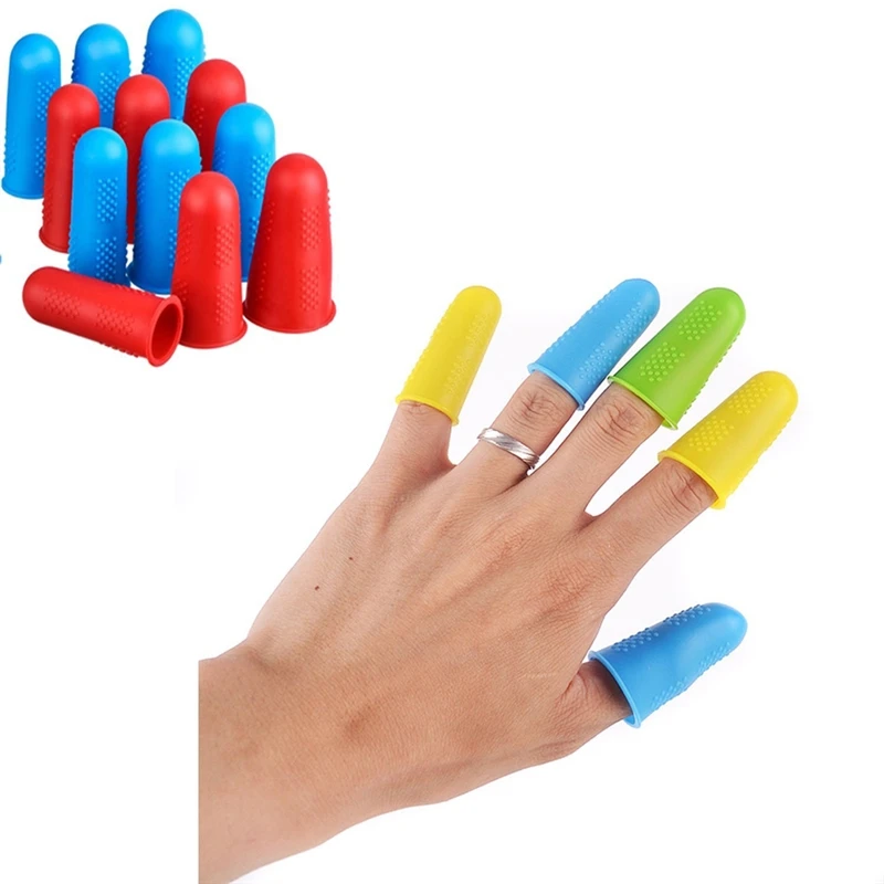 3/4/5/15Pcs Silicone Finger Protector Sleeve Cover Anti-cut Heat Resistant Anti-slip Fingers Cover For Cooking Kitchen Tools