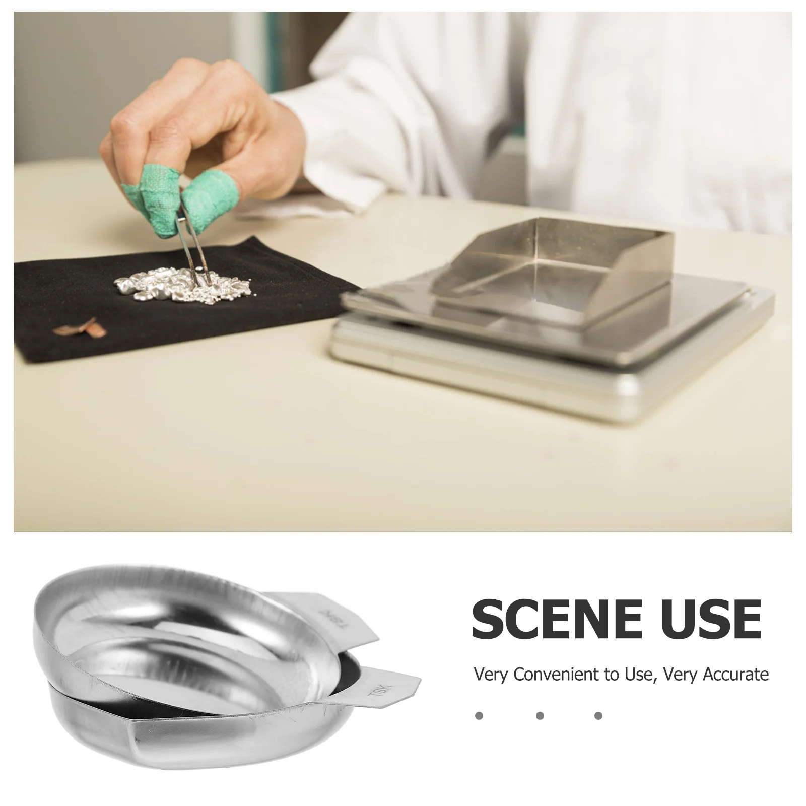 2 قطعة مقياس الفولاذ المقاوم للصدأ عموم خفيفة الوزن حافة مستديرة للمجوهرات قيراط وزنها المنزلية الإلكترونية الرقمية