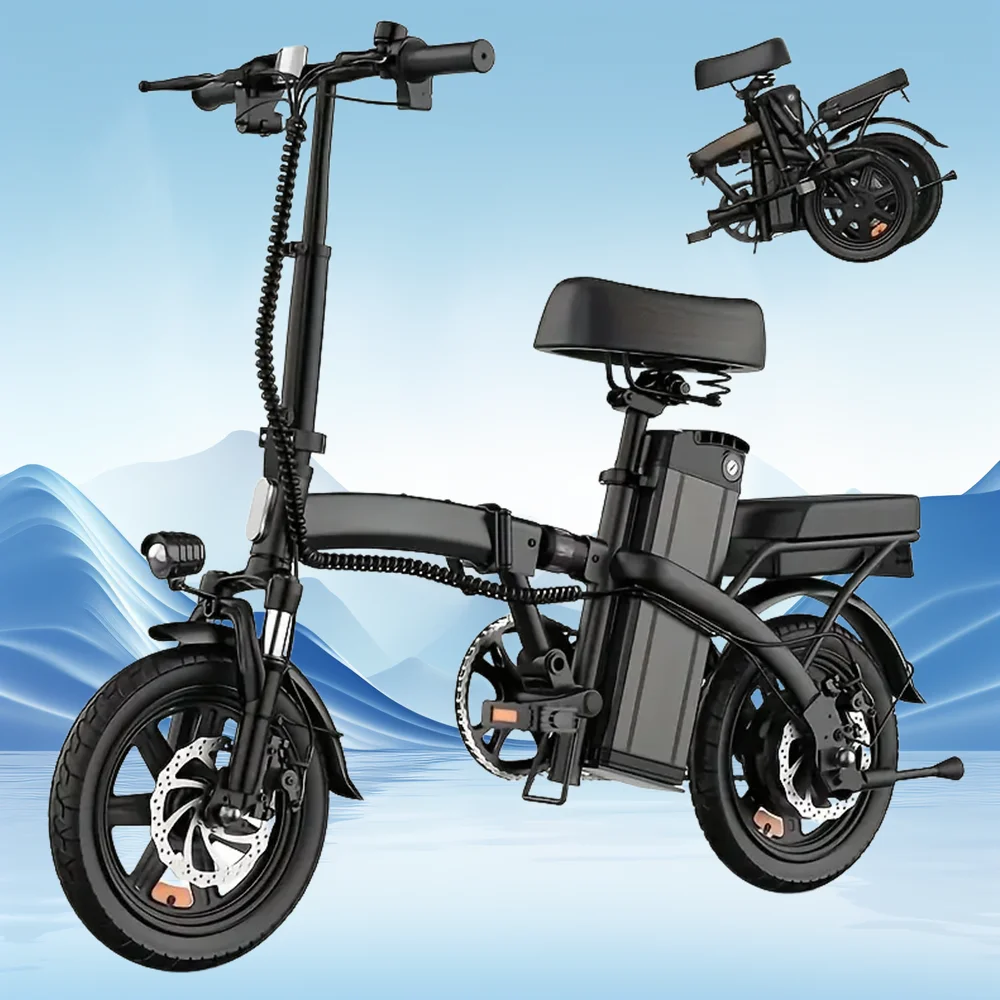 450 W Spitzenmotor 14 Zoll Mini-Klapp-Elektro-Motorräder E-Bike für Erwachsene, 20 Meilen 19,5 Meilen 10,4 Ah Elektro-Fahrrad für Erwachsene