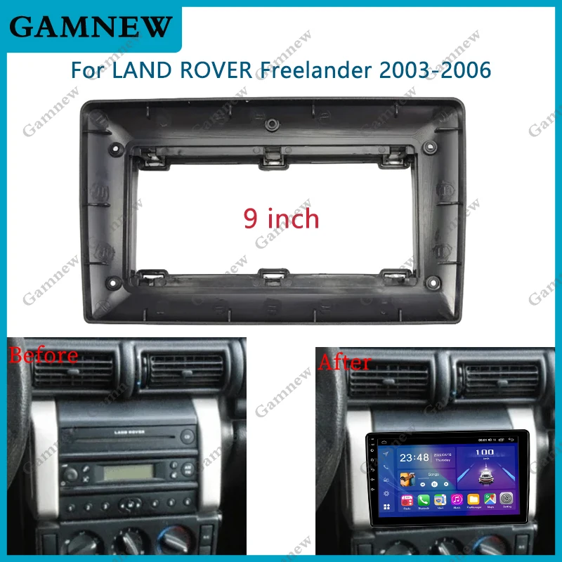 

9 inch Car Audio Fascia for LAND ROVER Freelander 2003-2006 Panel Dash Kit Install Facia Console Bezel Adapter Radio Plate Trim