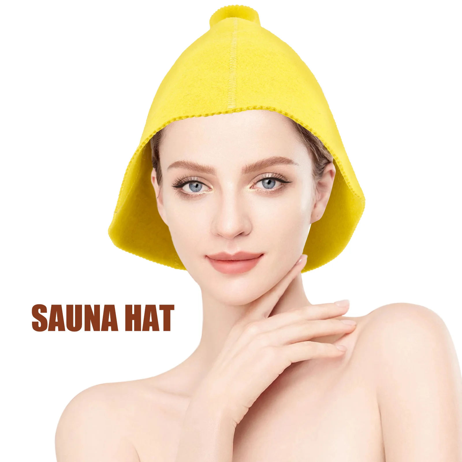 Comfortable Sauna Room Hat Wool Felt Household Bath Caps Russian Banya