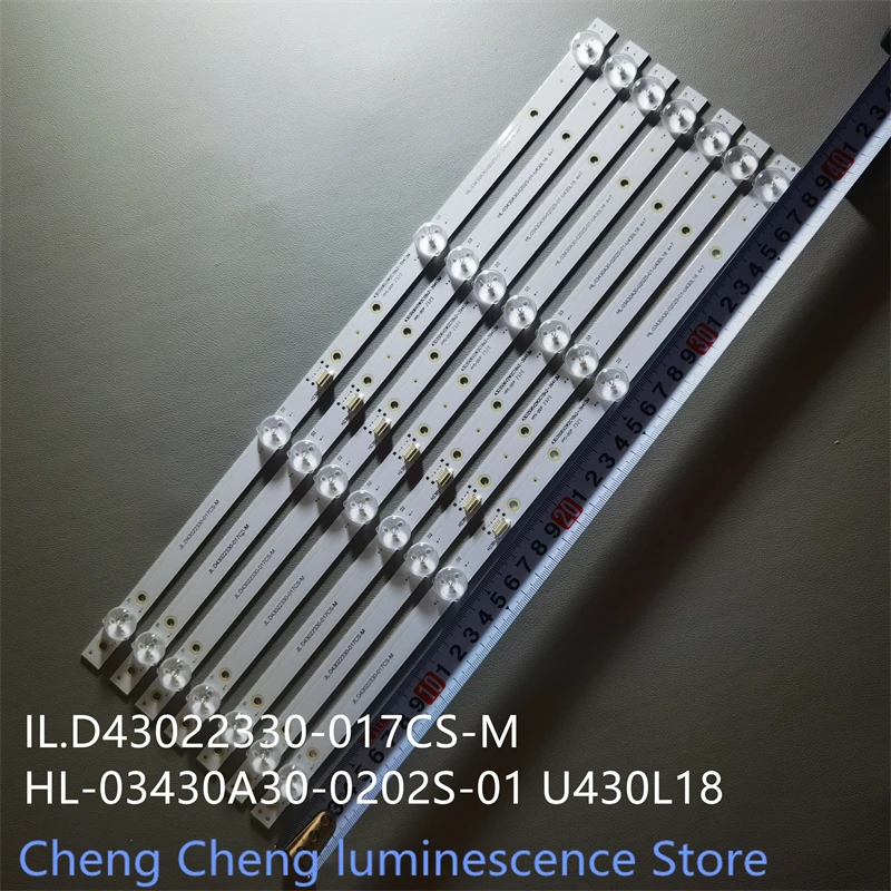 7PCS LED Backlight Lamp strip LED17E405 HBH-L1 light bar JL.D43022330-017CS-M HL-03430A30-0202S-01 E493461 U430L18 4X7 4led