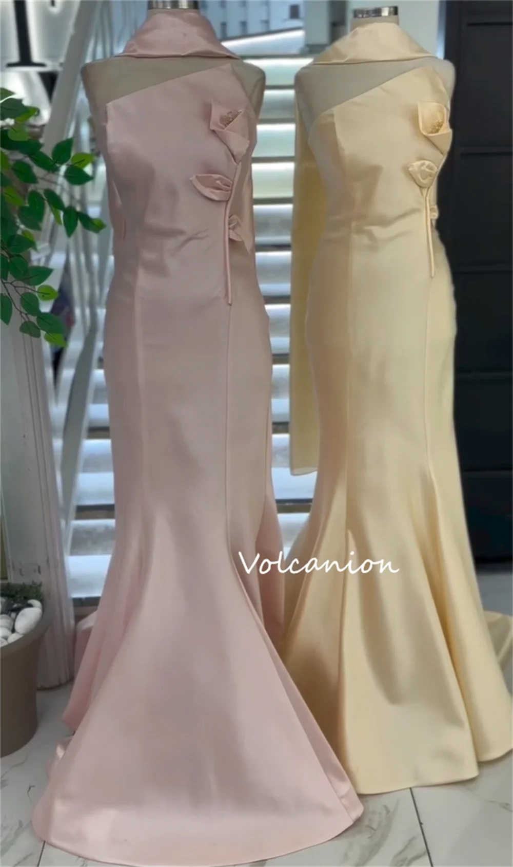 Customized Elegant Charmeuse Pleat Trumpet Strapless Long Dresses Bespoke Occasion Party Formal High Quality