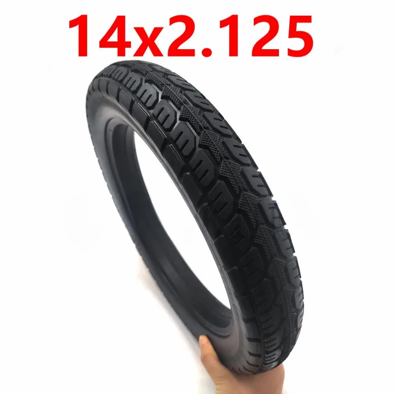 High Quality 14x2.125 Solid Tyre 14*2.125 Thickened Explosion-proof Tire for Folding Electric Bicycle E-bike Accessories