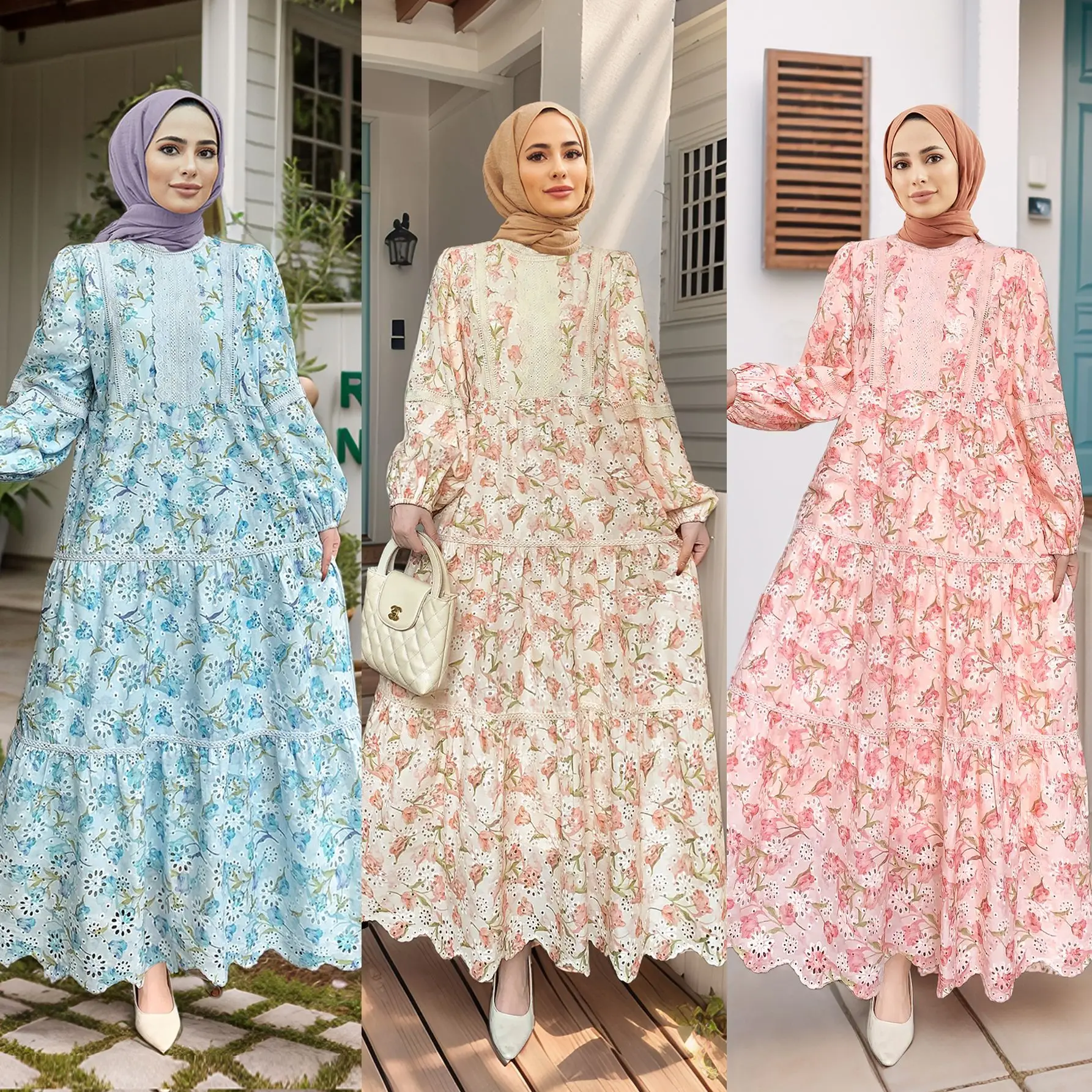 wedding dress simple elegant with sleeves Boho Patchwork Cotton Maxi Dress Handcrafted Wrap Dress – thejaipurart.com main image 1