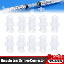 10Pcs Female To Female Coupler Luer Syringe Connector Transparent For Pneumatic Parts Transparent Plastic