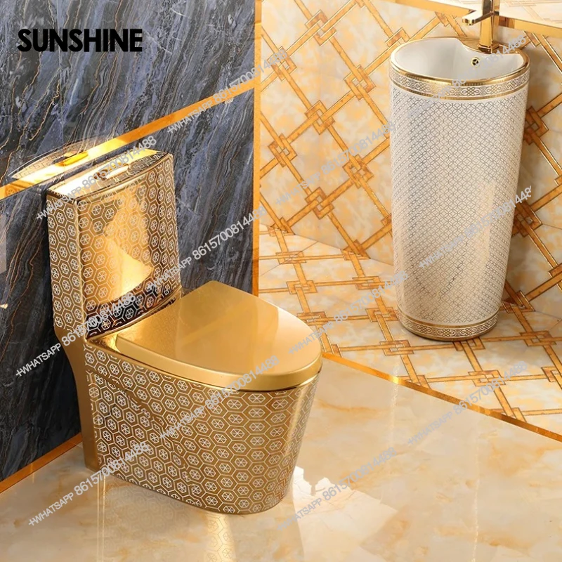 

European toilet household light luxury art toilet