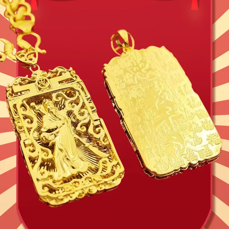 

9999 Real Gold 24K Guan Gong Pendant Jewelry Guan Gong Pendant Brand, Men's Necklace Domineering Jewelry