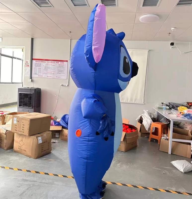 2028 Neues Aufblasbares Stiittch Kostüm Straßen-Eisbär Maskottchen-Kostüm Cosplay Aufblasbares Maskottchen