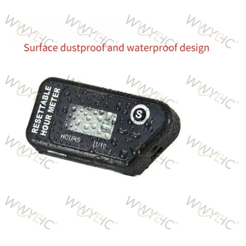 Suitable for Waterproof  Engine Hour Meter Resettable Timer Motorcycle Maintenance Reminder