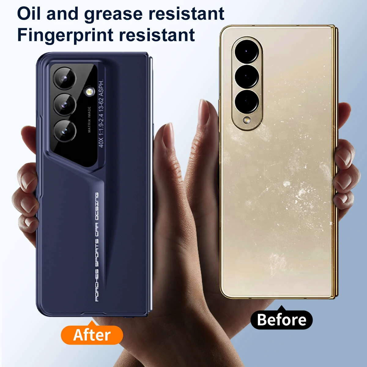 Samsung Galaxy Z Fold 7 6 5 4 Fold7用 超薄型マット仕上げスマホケース 強化ガラス保護フィルム付き 耐衝撃カバー