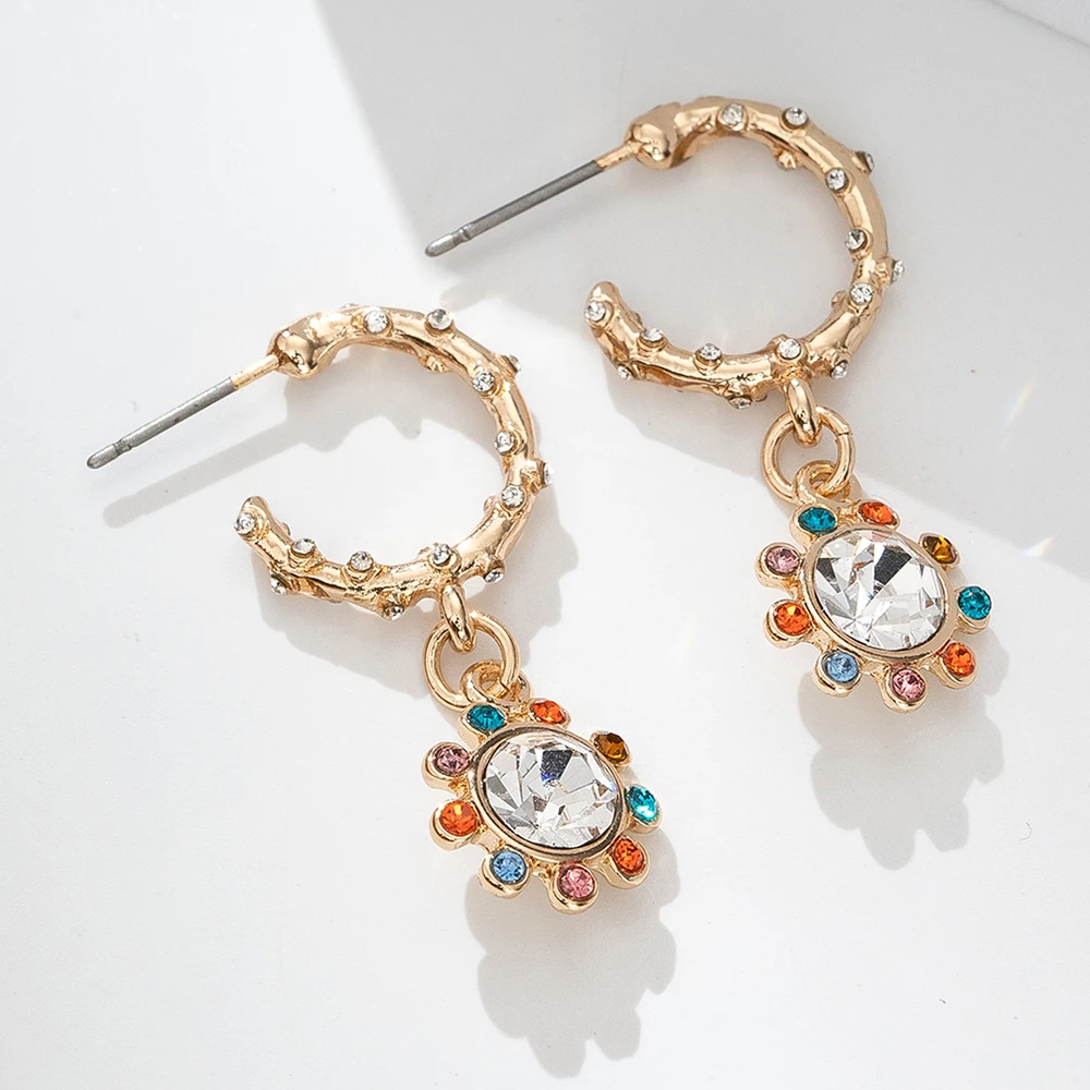 Bohimian Sunflower Earrings Jewelry 2024 Trend Original Unique Design Women Accessories Free Shipping