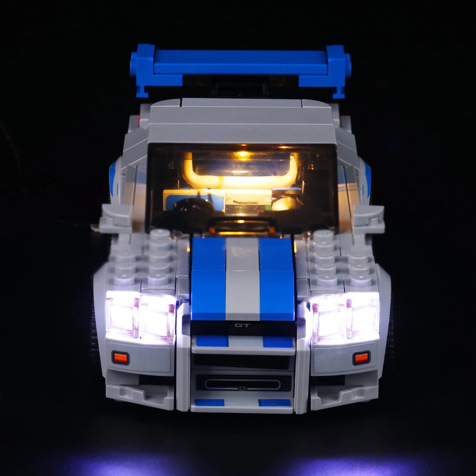 Lumière LED pour 76917 Fast 2 Furious Nissan Skyline décennie s de Construction GT-R Éclairage Jouets Seulement Lampe + Batterie Boîte Non Inclure