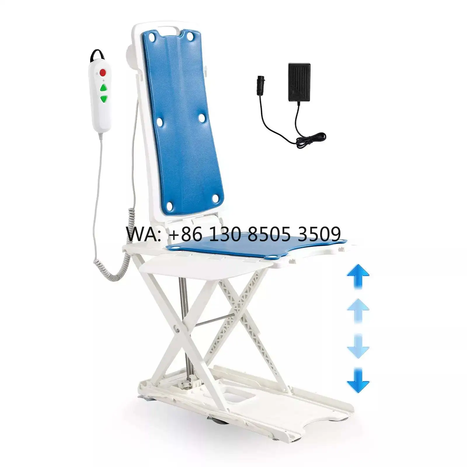 Electric Bath Lift Chair Adjustable Height Tub Transfer Seat Elderly Disabled Mobility Aid Bathroom Safety Support Device