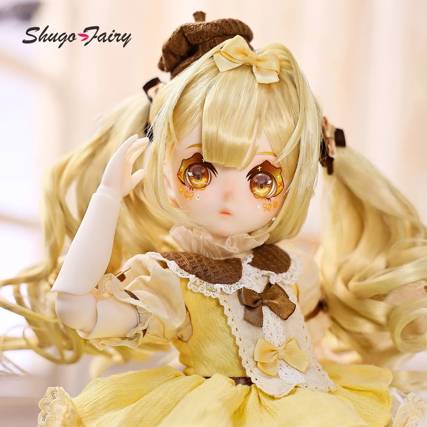 슈가페어리 오리지널 1/4 BJD 마코토 B 스윗 푸딩 테마 핸드페인팅 디저트 메이크업 & 관절 바디 풀세트 레진 아트 인형