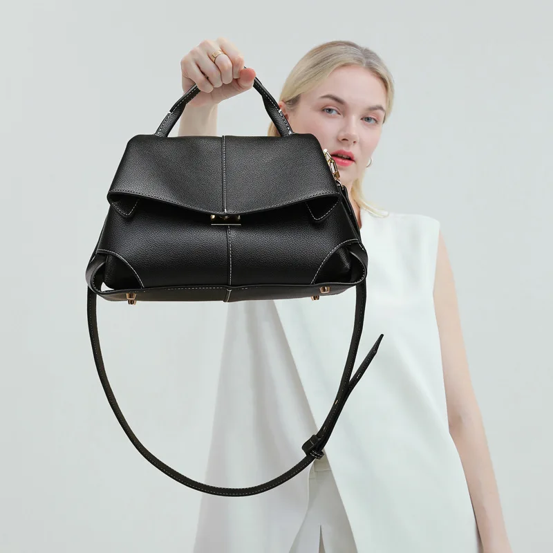 

Leather Handbag Commuter oulder Crossbody Bag Women's Faion Trend 2025 Spring Casual Leisure Medium Size