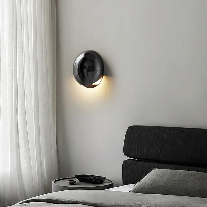 

Креативный светодиодный простой круглый настенный светильник для спальни, лампа для гостиной, фоновый настенный светильник для входа, лестницы, прихожей