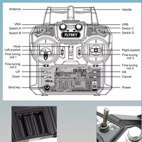 FLYSKY FS-i6x 2.4G 6/10CH AFHDS 2A Radio RC Transmitter with IA6B or IA10B Receiver for RC Airplane Helicopter FPV Racing Drone