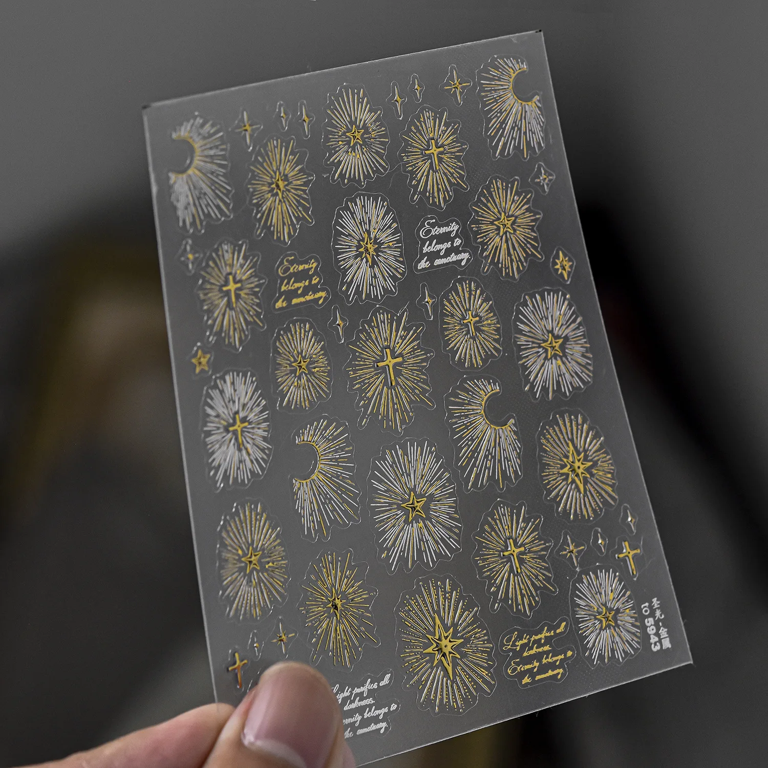 Strahlendes Herz 5D Nagelkunst-Aufkleber Silberton Lichteffekt Linie Herz Stern Vierzackiger Stern Selbstklebende Maniküre Nagelsticker