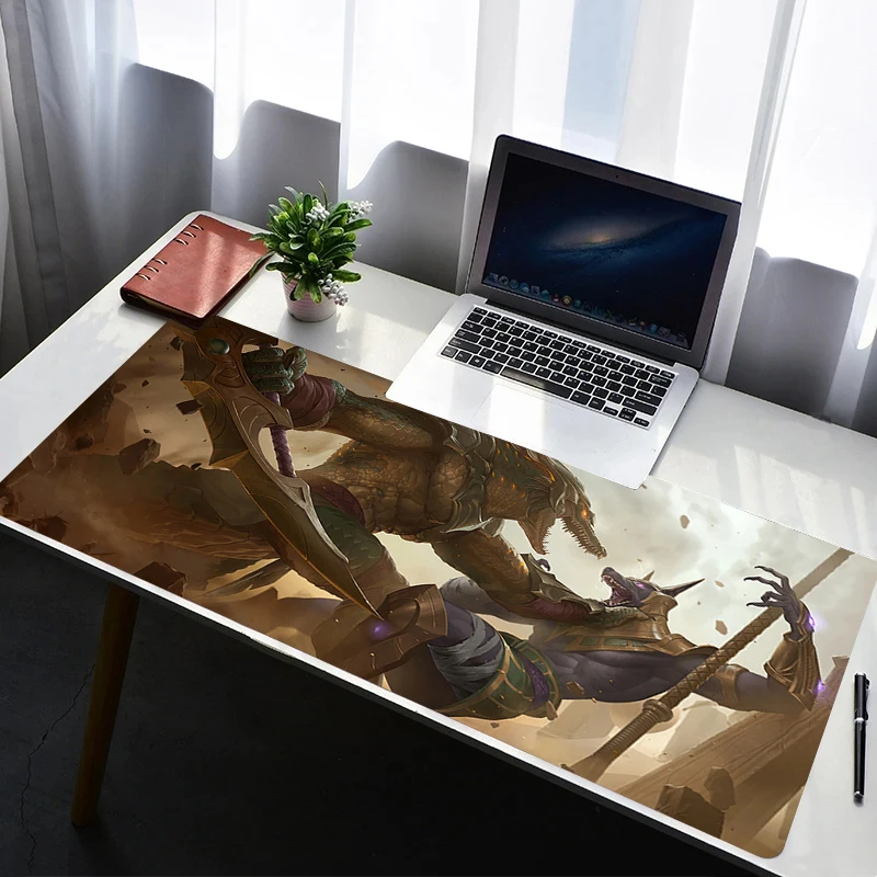 

Mouse Pad Laptop Non Slip Extended Desktop Mouse Mat PC Anime Keyboard Pad L-league Of Legends Nasus Gaming Accessories Mousepad