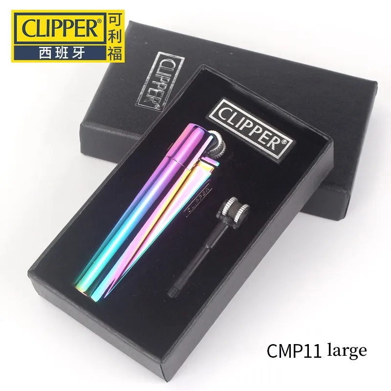 Classic Vintage Spanish Clipper Lighter Metal Wheel Igniter CMP11 Large Clipper Lighter Smoking Gadget for Men Gift Box Original