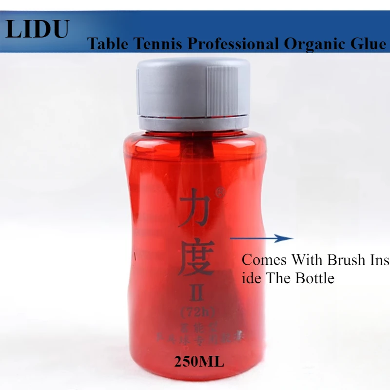 

Original LIDU No. 2 250ML Table Tennis Professional Organic Glue Adhesive Natural Rubber Comes With Brush Inside The Bottle