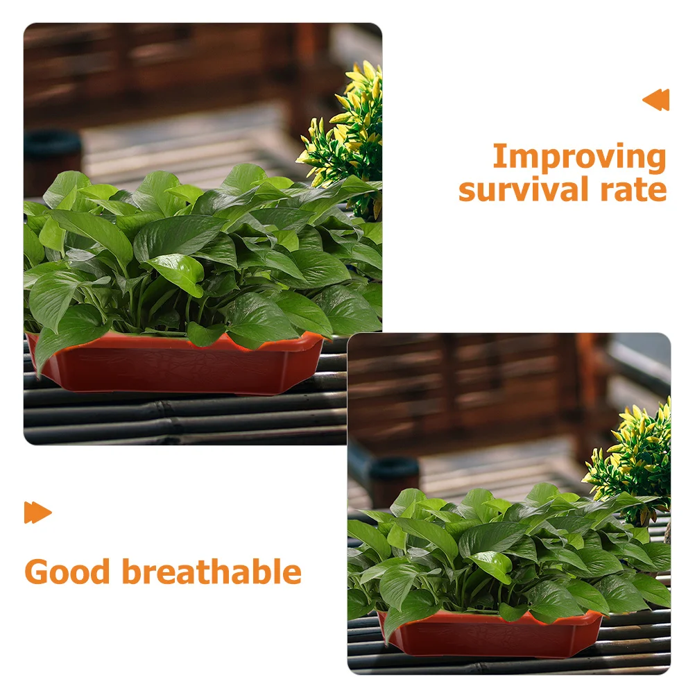 

13pcs Plastic Flower Pots Drainable Rectangular Planters For Indoor Outdoor Garden Balcony Houseplant Pot Small Planter Bowl