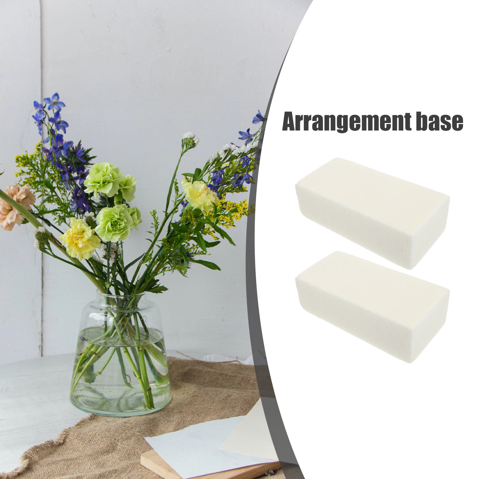 

5pcs Dry Flower Mud High Density Floral Arrangement Supplies Foam Blocks for Fresh Artificial Absorption Bases Holder